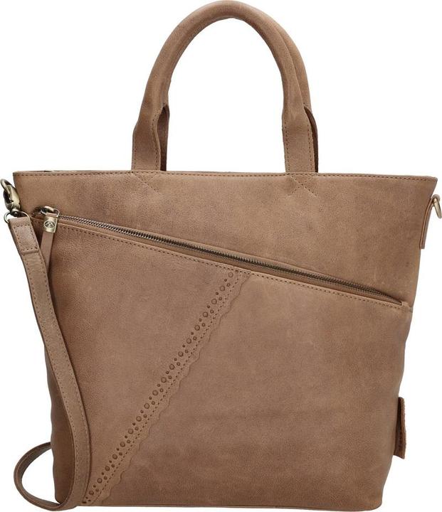 Produktbild Micmacbags Hide & Stitches Marrakeech Handtas - Taupe - 100% lernen