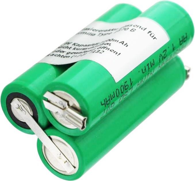 Produktbild AccuCell Akku bellissima ermilia Type 1870 B mit 2 Steckkontakten (1 Stk., 2100 mAh)