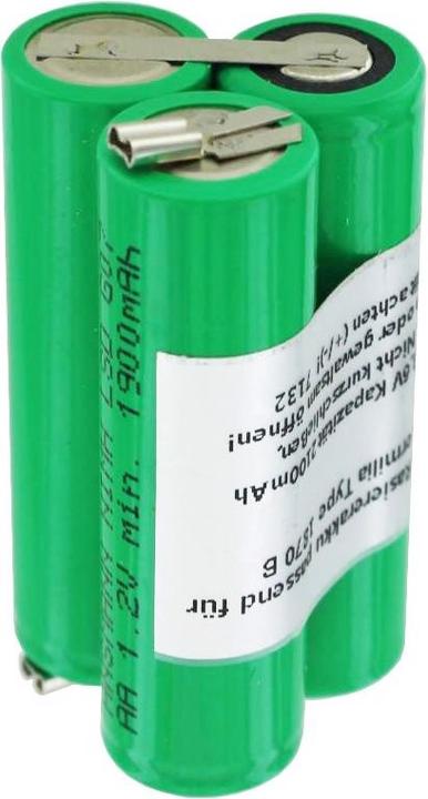 Produktbild AccuCell Akku bellissima ermilia Type 1870 B mit 2 Steckkontakten (1 Stk., 2100 mAh)