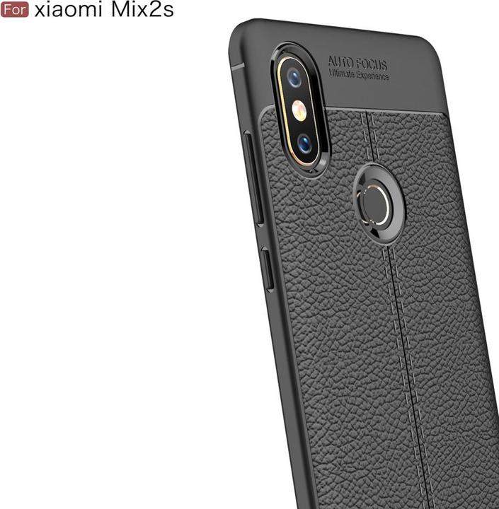 Actual product image Screenguard Xiaomi Mi Mix 2S Case Leather Design TPU Cover (Mi Mix 2S)