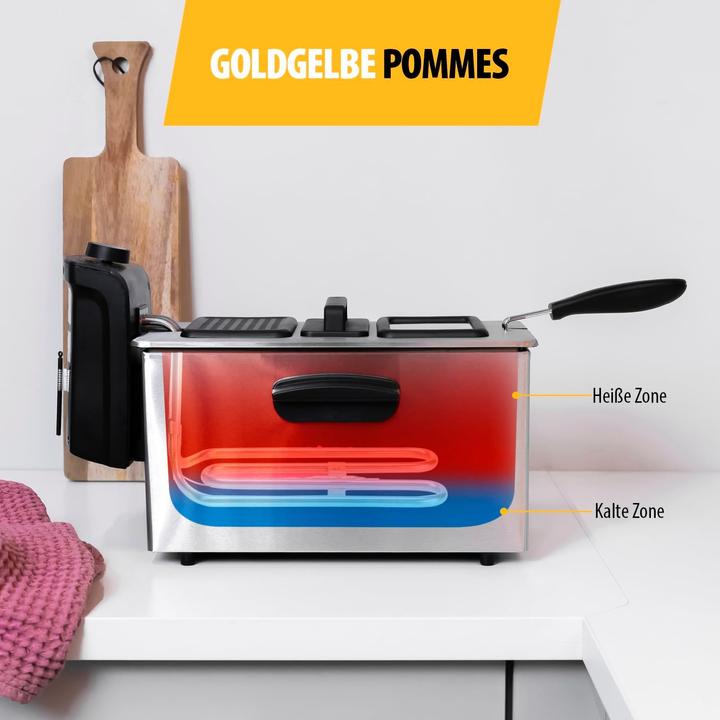 Actual product image Tristar FR-6947 Deep Fryer PRO, Black/Stainless Steel (EU plug)