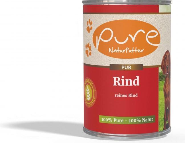 Image du produit Pure Naturfutter Menu pour chien Boîte de viande PUR boeuf (Adulte, 1 pcs, 400 g)