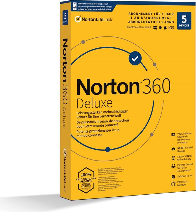 Norton 360 Deluxe (5 User, 12 Monate)