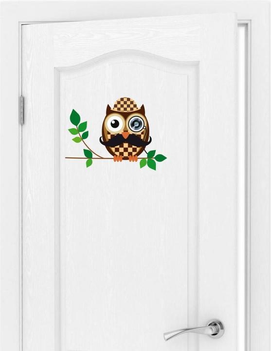 Actual product image Trenddeko Door peephole decoration - Sherlock owl (24 x 17 cm)