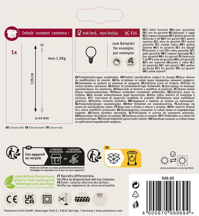 Immagine prodotto Paulmann Ciondolo URail DecoSystems (E14)