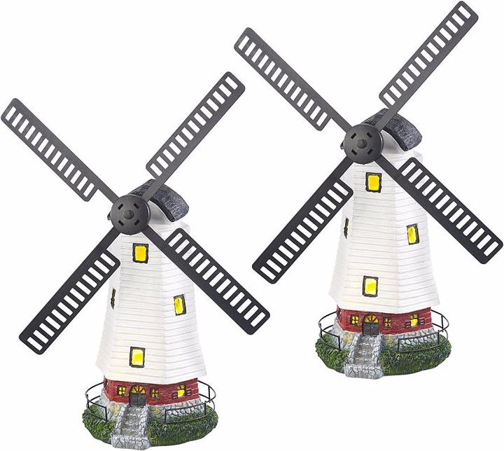 Produktbild Lunartec 2er-Set Solar-Deko-Windmühlen
