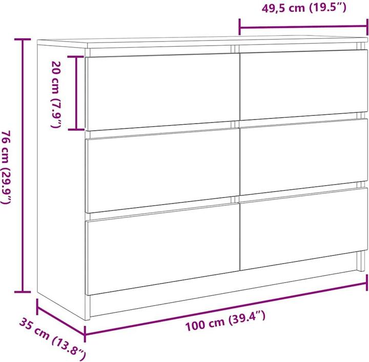 Produktbild VidaXL Radomil (100 x 35 x 76 cm)