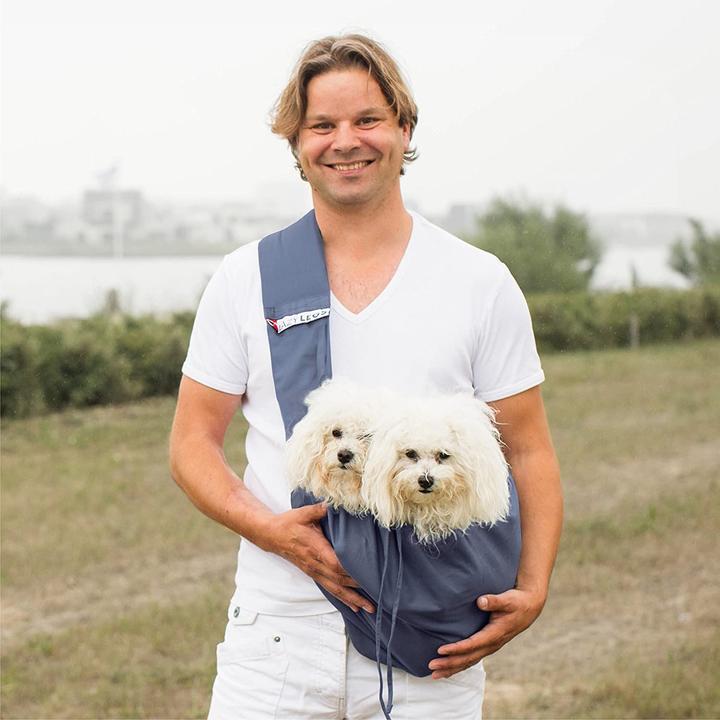 Actual product image 4Lazylegs Animal Transport Bag Canvas, Navy Blue, S (Dog, Washable)