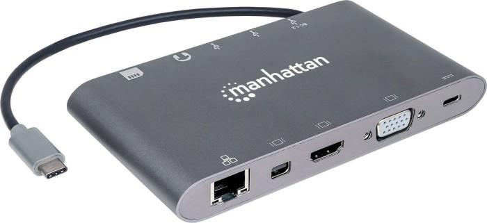 Produktbild Manhattan SuperSpeed USB-C to 7-in-1 Docking Station (Docking Port, 1 Ports)