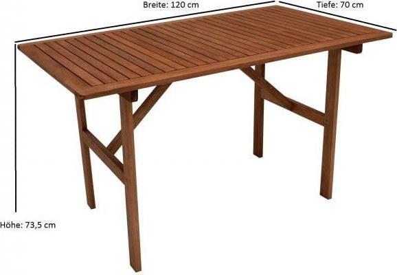 Actual product image Degamo Wooden garden table BRASILIA (70 cm)