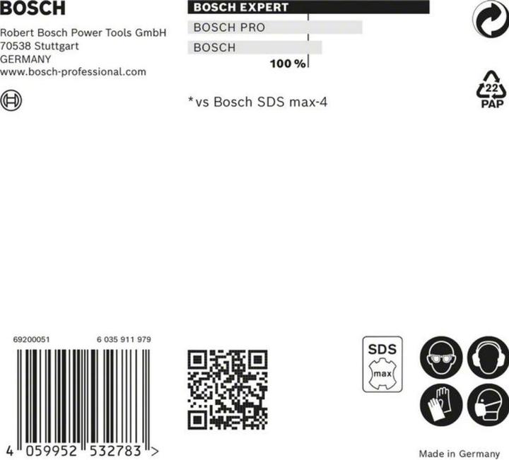 Actual product image Bosch Professional Zubehör Expert SDS max-8X hammer drill, 12 x 800 x 940 mm (12 mm)