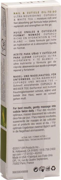 Immagine prodotto OPI Olio per unghie e cuticole da portare via (7.50 ml)