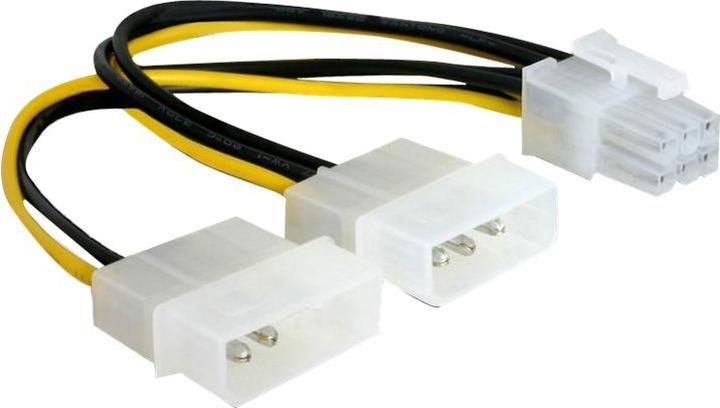 Delock Dual 4P-6P PCIe Adapter