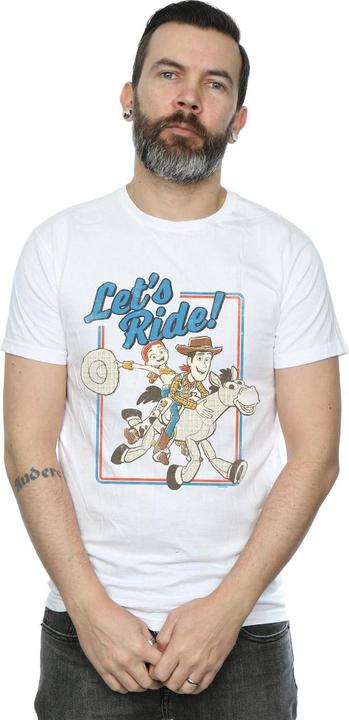 Actual product image Disney Mens Toy Story 4 Let's Ride T-Shirt (S)