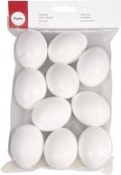 Produktbild Rayher 10er Set Plastik Eier Weiss 6cm (10 x)