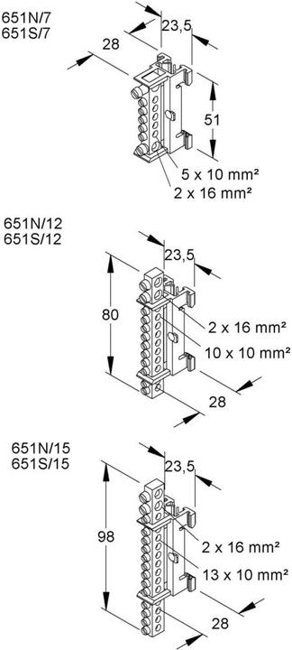 Produktbild Kleinhuis Hermann GmbH Co. KG PE-Leiterklemme 651S/7 (4011126029505)