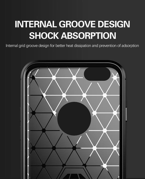 Actual product image Cadorabo TPU Ultra Slim carbon stainless steel combo cover (Apple iPhone 6)