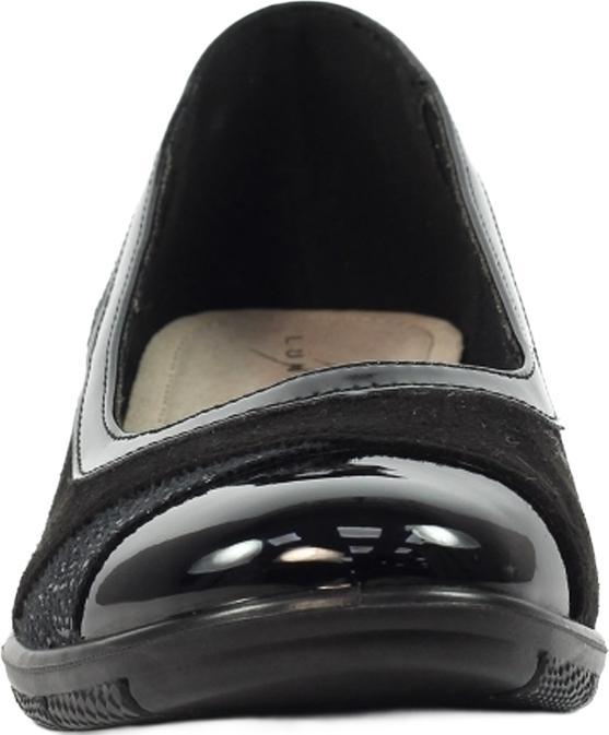 Actual product image Lunar Womens/Ladies Faux Leather Wedge Shoes (37)