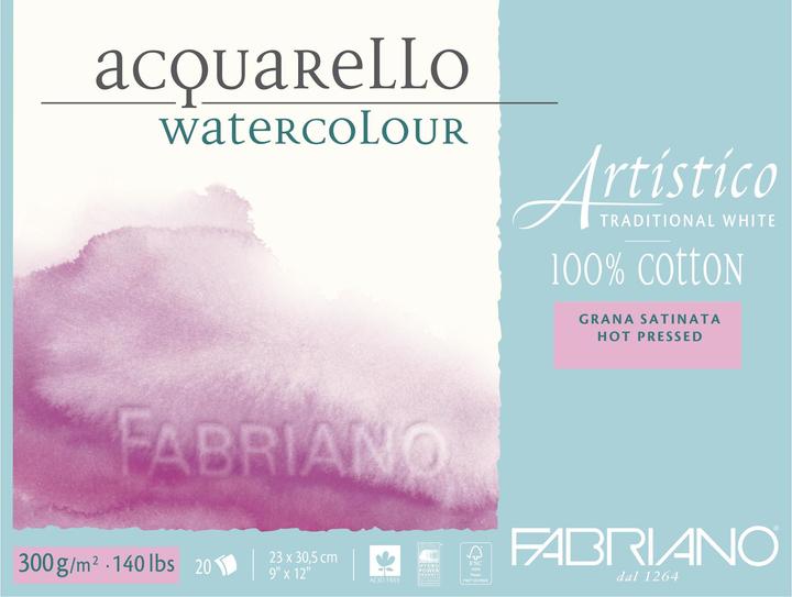 Actual product image Fabriano Watercolour pad Artistico Trad.White 23 x 30.5 cm (23 x 30 cm)