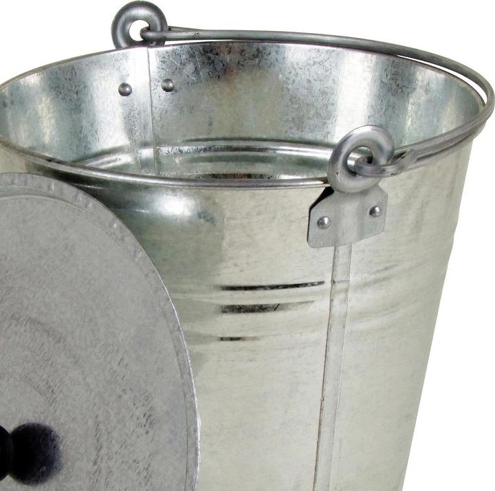Produktbild Natura Punto Zinkeimer mit Deckel und Henkel, Fassungsvermögen 12 l (29.5 x 32 cm)