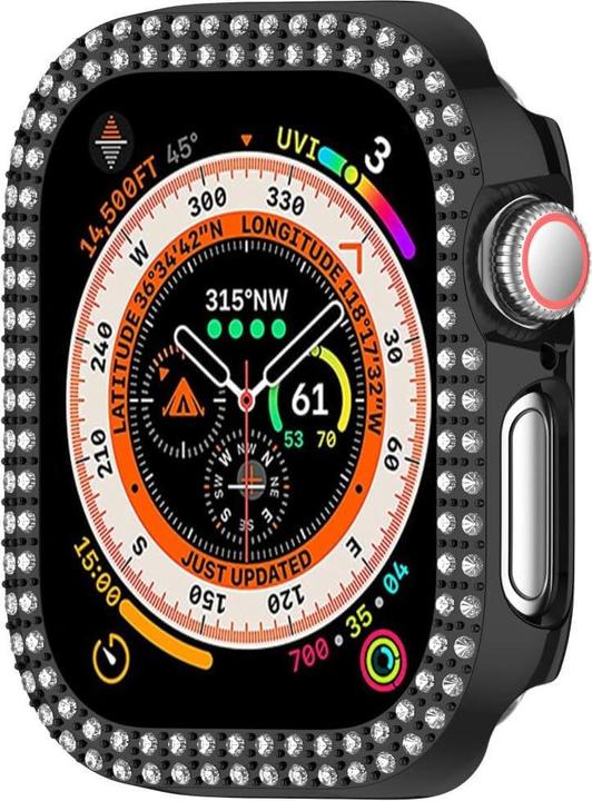 Actual product image Cover-Discount Apple Watch 10 - 46mm - Glitter rhinestone protective case