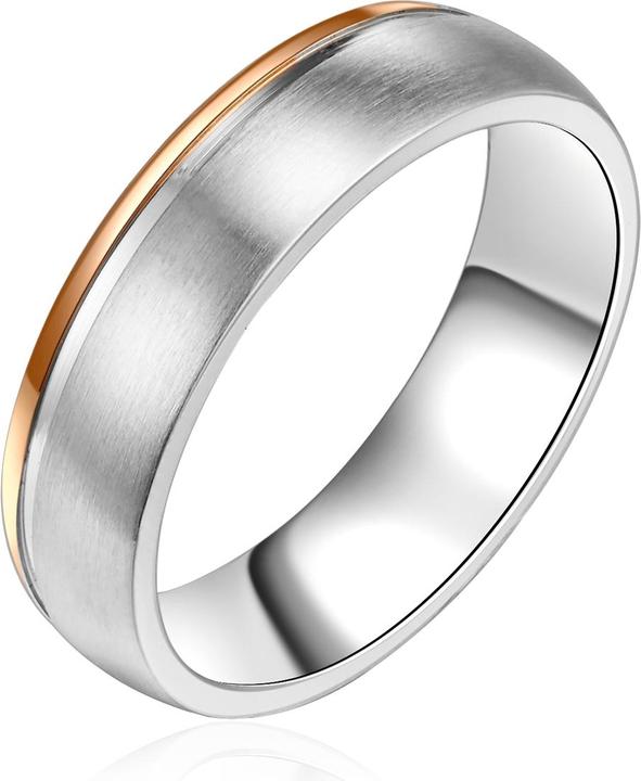 Actual product image Trilani Men's stainless steel silver / rose gold - 9650 (56)
