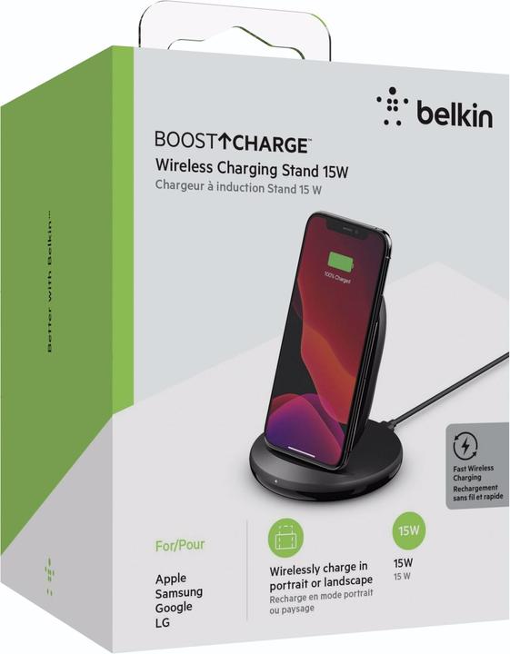 Actual product image Belkin Boost Charge Ladeständer, kompatibel mit QI-Geräten (15 W)