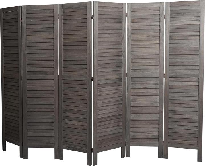 Valeurs nutritives et ingrédients Mendler Paravent HWC-G30, Cloison de séparation visuelle, Shabby-Look 170x240cm - gris-brun