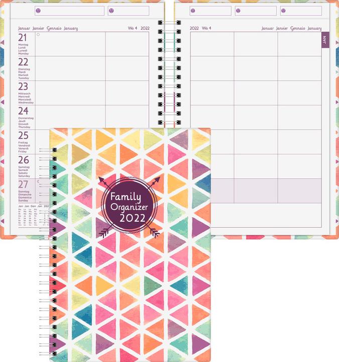 Produktbild Biella Familienagenda (A5, Harter Einband, Deutsch, Französisch, Italienisch, Englisch)