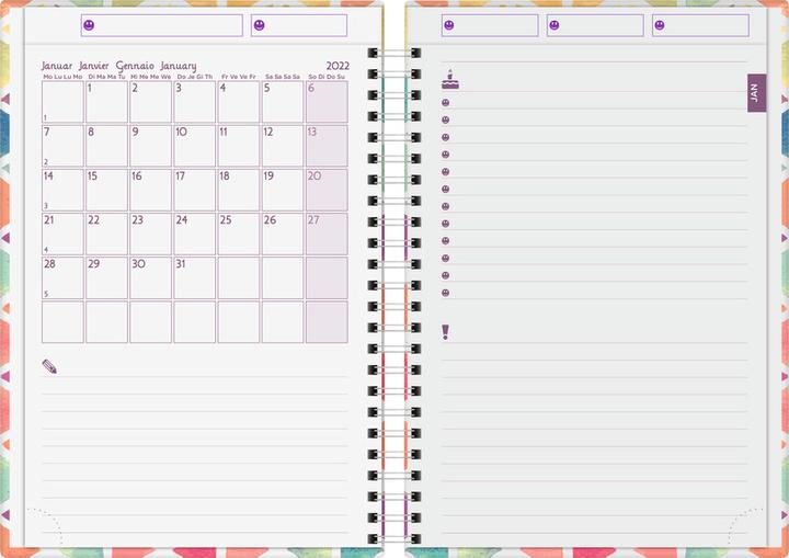 Produktbild Biella Familienagenda (A5, Harter Einband, Deutsch, Französisch, Italienisch, Englisch)
