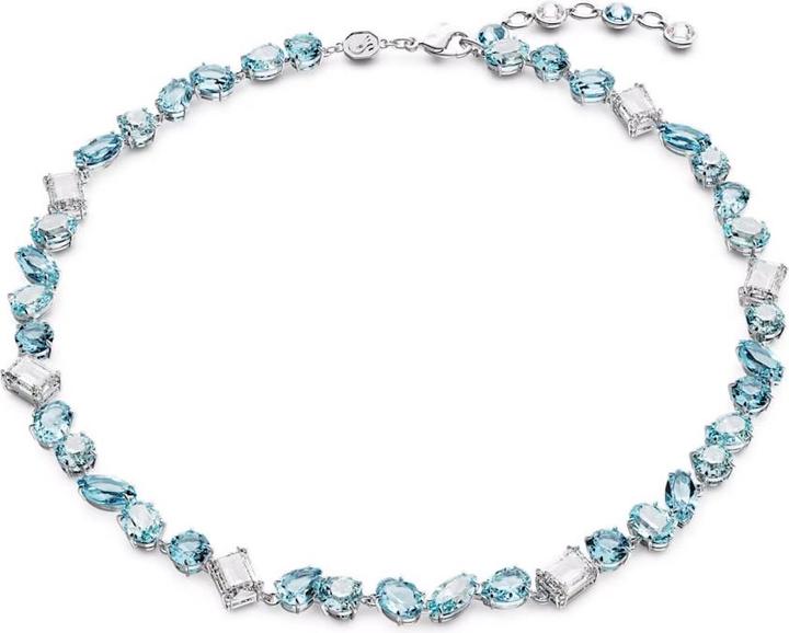 Produktbild Swarovski Gema Halskette Verschiedene Schliffe Blau (Swarovski Metall, 38 - 43 cm)