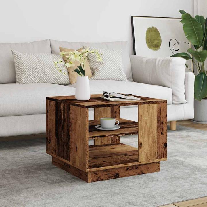 Immagine prodotto VidaXL Couchtisch Beistelltisch Wohnzimmertisch Kaffeetisch Altholz-Optik (55 x 55 x 42 cm)