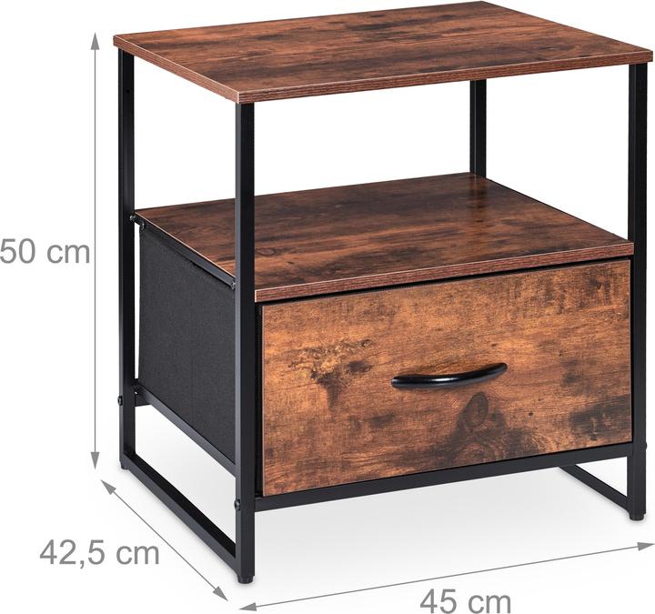 Actual product image Relaxdays 2x nightstand