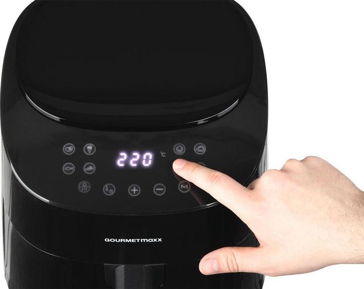 Produktbild Gourmetmaxx Heissluft-Fritteuse Digital Schwarz, Detailfarbe: Schwarz