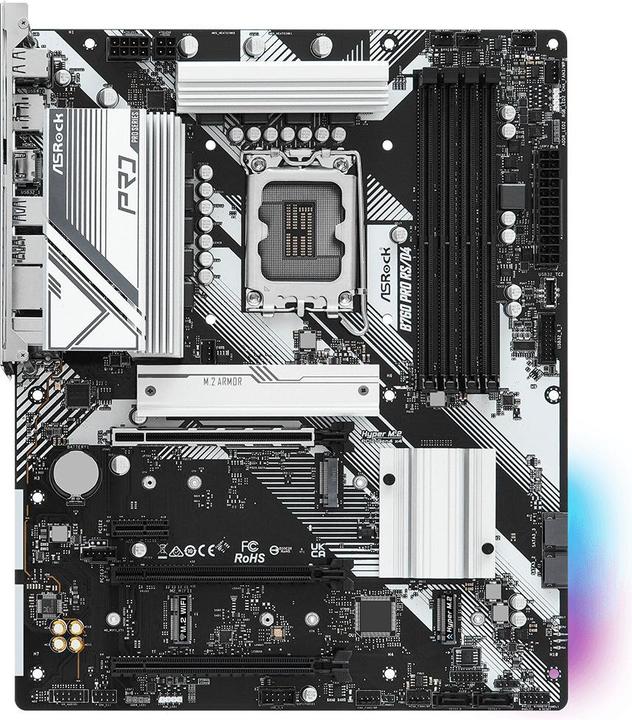 Actual product image AsRock MB Intel 1700 B760 PRO RS/D4 (LGA 1700, Intel ICH7, Intel ICH9R, ATX)