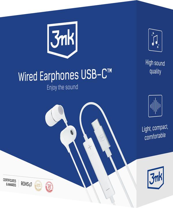 Image du produit 3MK Ecouteurs filaires USB-C (pas de réduction du bruit, Filaire)