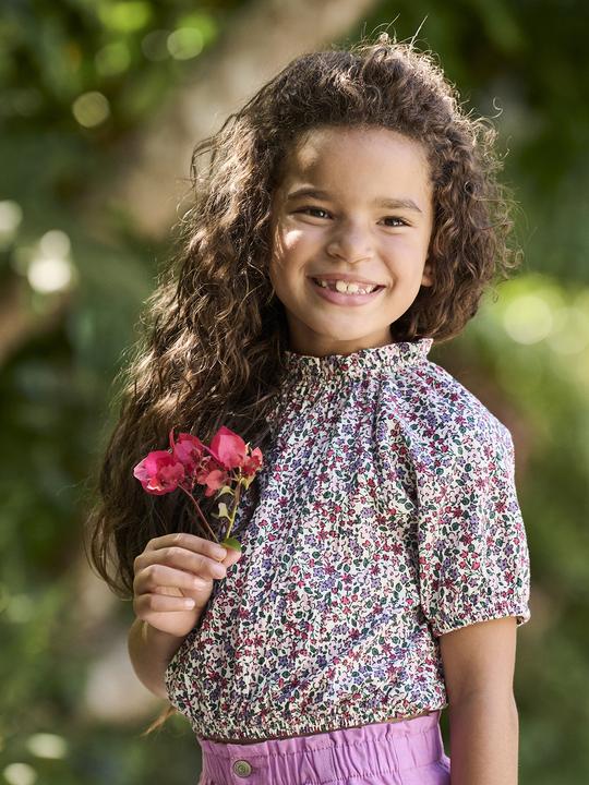 Image du produit Vertbaudet Mädchen Blusenshirt in Cropped-Länge (116)