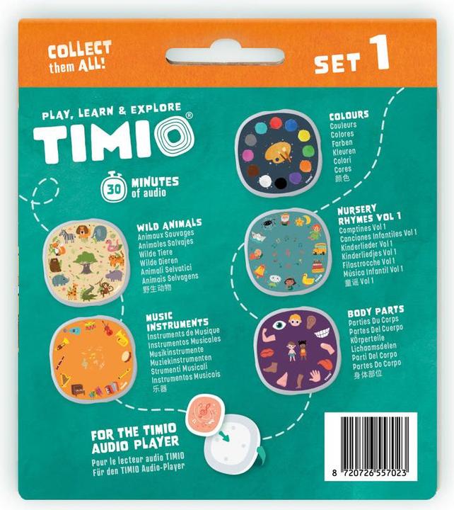 Actual product image Timio Audio Disc Set 1 (French, Italian, German, Dutch, Portuguese, Multilingual, Spanish, English, Chinese)