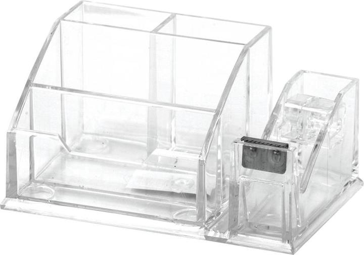 Produktbild Forpus Pencil case, transparent, empty, 4, with adhesive tape holder 1005-019