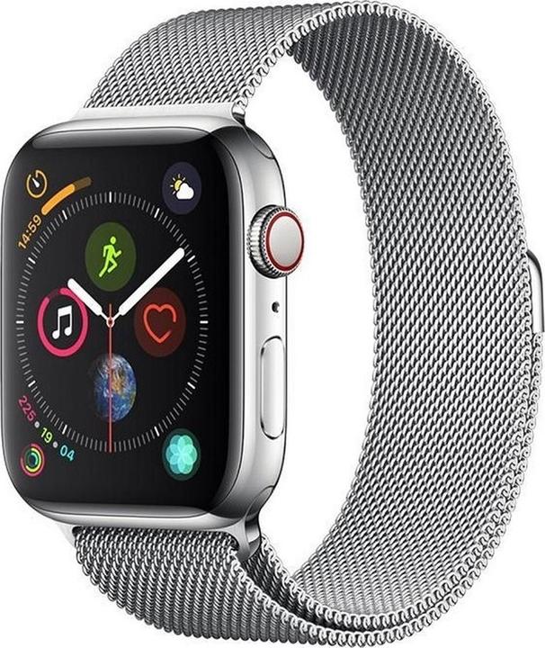 Devia Bracelet élégant milanais pour Apple Watch 49mm/ 45mm/ 44mm/ 42mm argenté (Acier inoxydable)