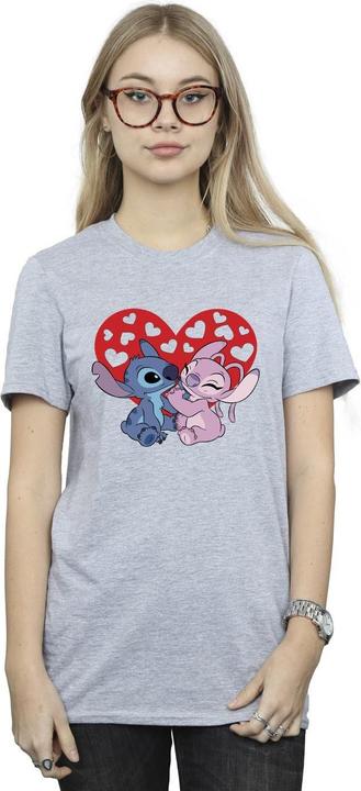 Immagine prodotto Disney Lilo & Stitch Hearts Maglietta Ampia Donna (3XL)