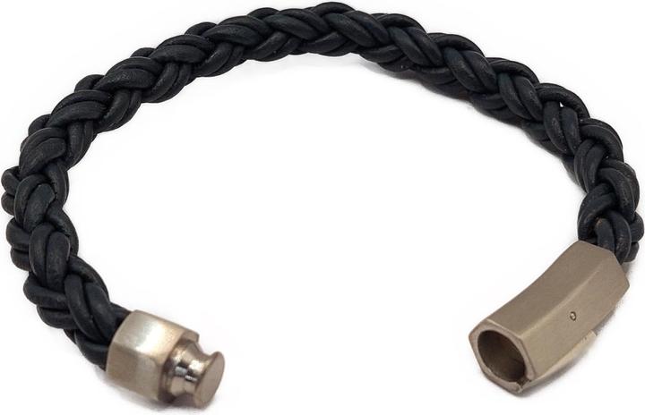 Produktbild Thomss Lederarmband No.16 Unisex Leder Dunkelblau & Edelstahlverschluss Umfang 21cm (21 cm, Edelstahl, 100% Leder)
