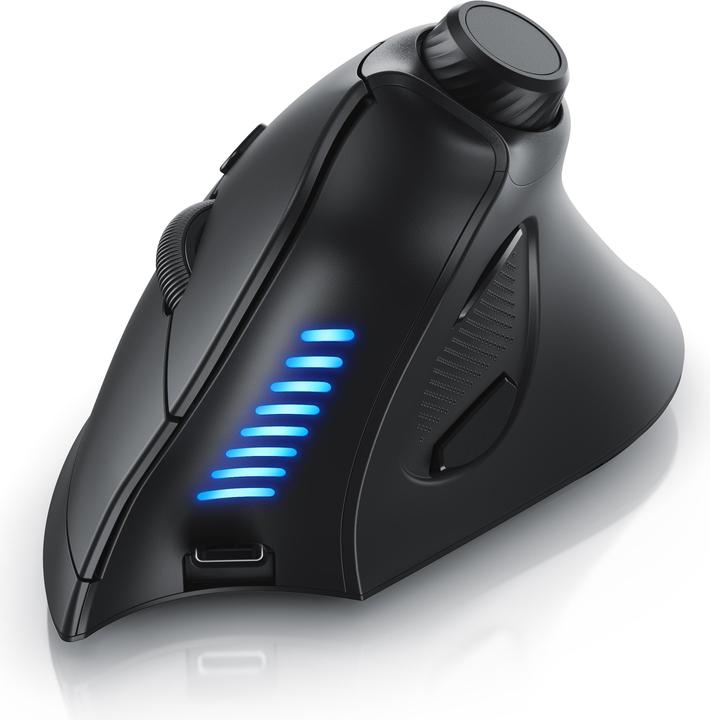 Image du produit CSL Souris verticale sans fil, 2,4 GHz sans fil & BT4.0, 250 dpi, contre le bras de la souris / tennis (Sans fil)
