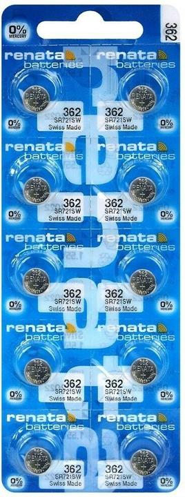 Produktbild Renata 362 / SR721SW - 10 Knopfzellen (10 Stk., SR58, 23 mAh)
