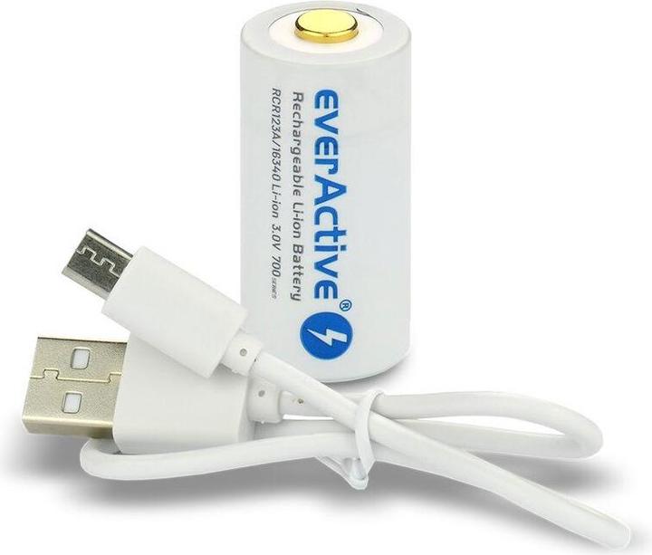 Image du produit Everactive 16340 / RCR123A 3V 700 mAh - Batterie rechargeable (1 pcs, RCR123A, 650 mAh)