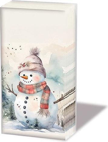 Actual product image Ambiente Handkerchiefs Snowman in nature