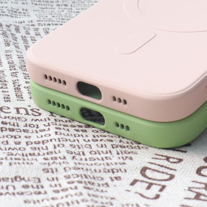 Produktbild Hurtel MagSafe-kompatible Silikonhülle für iPhone 15 Pro Silikonhülle – Creme (Apple iPhone 15 Pro)