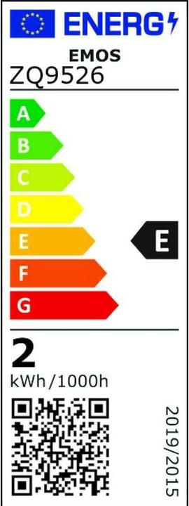 Energie-Label Emos LED Lampe Classic JC / G9 / 1,9 W (22 W) / 210 lm / Warmweiss (G9, 1.90 W, 210 lm, 1 x, E)