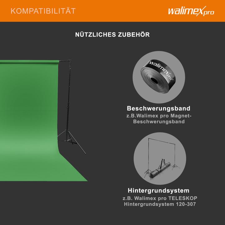 Produktbild Walimex pro Hintergrundkarton 2,60x10m chroma Fotohintergrund Backdrop (260 cm)