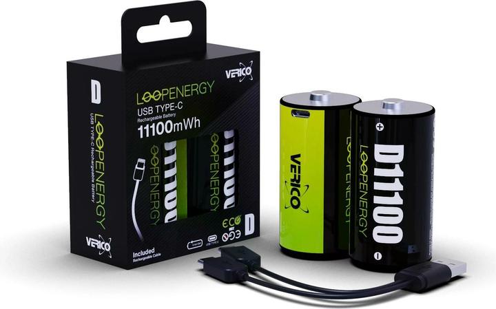 Actual product image Verico LoopEnergy (2 pcs., D, 7400 mAh)